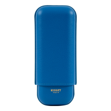 Bosquet CIGAR CASE TL - LEATHER - 2 CIGARS - CAPRI BLUE