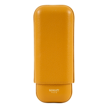 Bosquet CIGAR CASE TL - LEATHER - 2 CIGARS - YELLOW