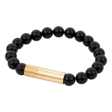 Les fines lames PUNCH BRACELET SOLO - BRASS - ONYX - S