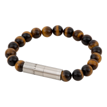 Les fines lames PUNCH BRACELET SOLO - STEEL - TIGER EYE - M