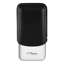 St dupont METAL BASE CIGAR CASE - BLACK - 3 CIGARE
