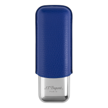 St dupont METAL BASE CIGAR CASE - BLUE GR - 2 CIGARE