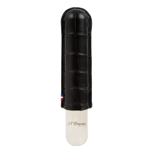St dupont METAL BASE CIGAR CASE - CROCO BLACK - 1 CIGARE