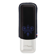 St dupont METAL BASE CIGAR CASE - DERBY BLACK - 2 CIGARE