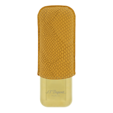 St dupont METAL BASE CIGAR CASE - DRAGON SCALE HONEY&GOLD - 2 CIGARE