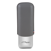 St dupont METAL BASE CIGAR CASE - GREY - 2 CIGARE