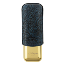 St dupont METAL BASE CIGAR CASE - PARTAGAS BLUE - 2 CIGARE
