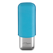St dupont METAL BASE CIGAR CASE - TURQUOISE GR - 2 CIGARE